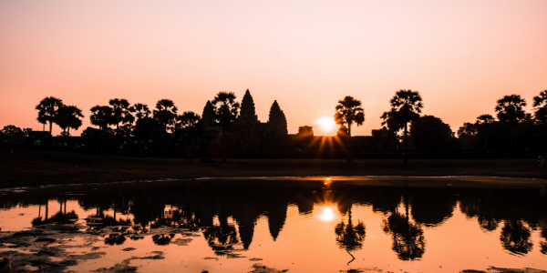 Angkor Wat, Cambodia - during sunset.